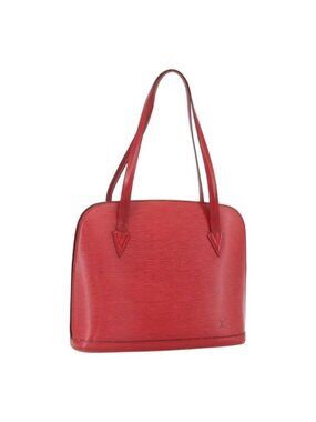 Authentic LOUIS VUITTON Epi Lussac Shoulder Bag Red M52287 LV